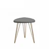Mayco Living Room Furniture Modern Gold Metal Hairpin Leg Accent Corner Wooden Side Table
