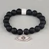 Factory Direct Supply Cheap Matte Agate Bead Jewelry Black beaded stretch Bracelet