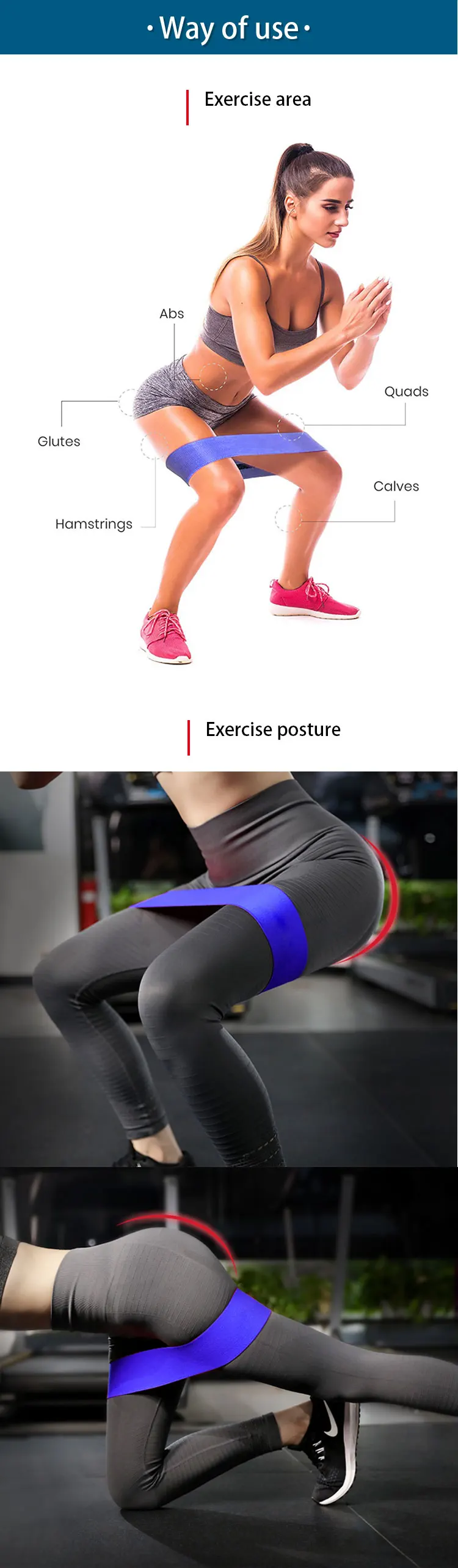 High quality fitness tension fabric mini bands with logo