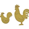 Set 12 Small wooden chicken Table confetti Decoration wood hand craft design