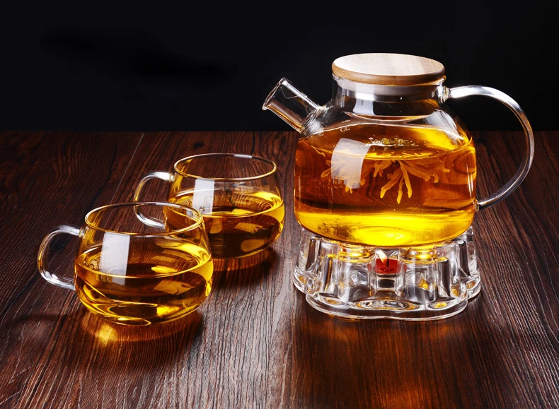 Japanese Style Candle Use Heart Shape Glass Teapot Warmer Buy Glass Teapot With Warmer,Glass