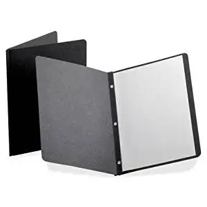 Oxford Panel amp; Border Report Covers - 0.50quot; Folder Capacity - Letter - 8.50quot; Width x 11quot; Length Sheet Size - Leatherette - Black - 25 / Box