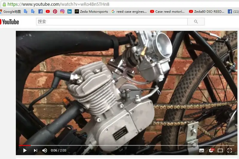 Top Quality Gas Bicycle Engine Kit With Dio Reed Valve & Oko Carburetor 90cc 2 Stroke Engine For