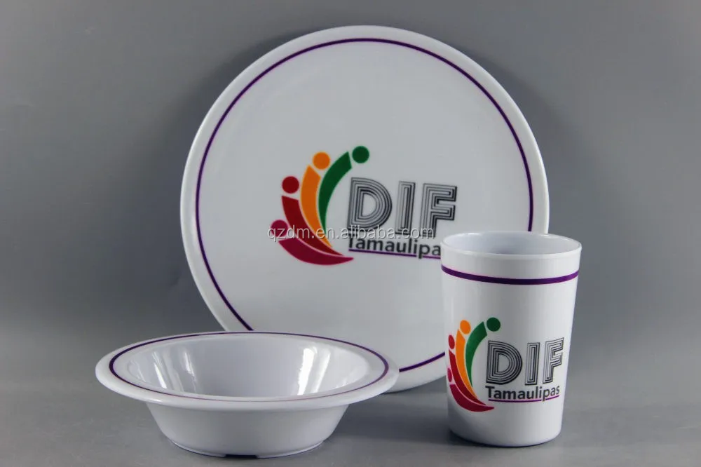 Customer Design Melamine Dinner Set Of 3 Piece 2016