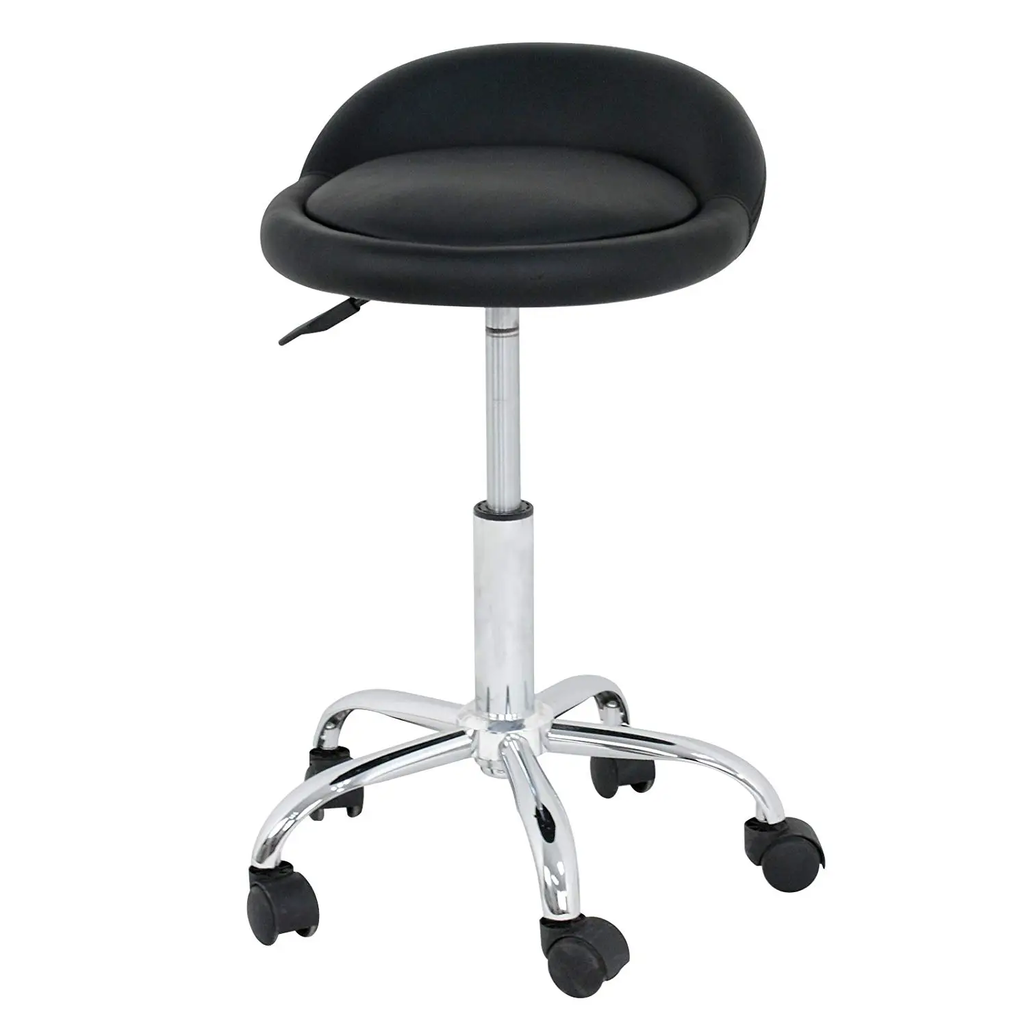 New Model Genuine Leather Adjustable Height Bar Chair With Wheels Buy Bar Chair With Wheels High End Bar Stools Salon Chair Product On Alibaba Com