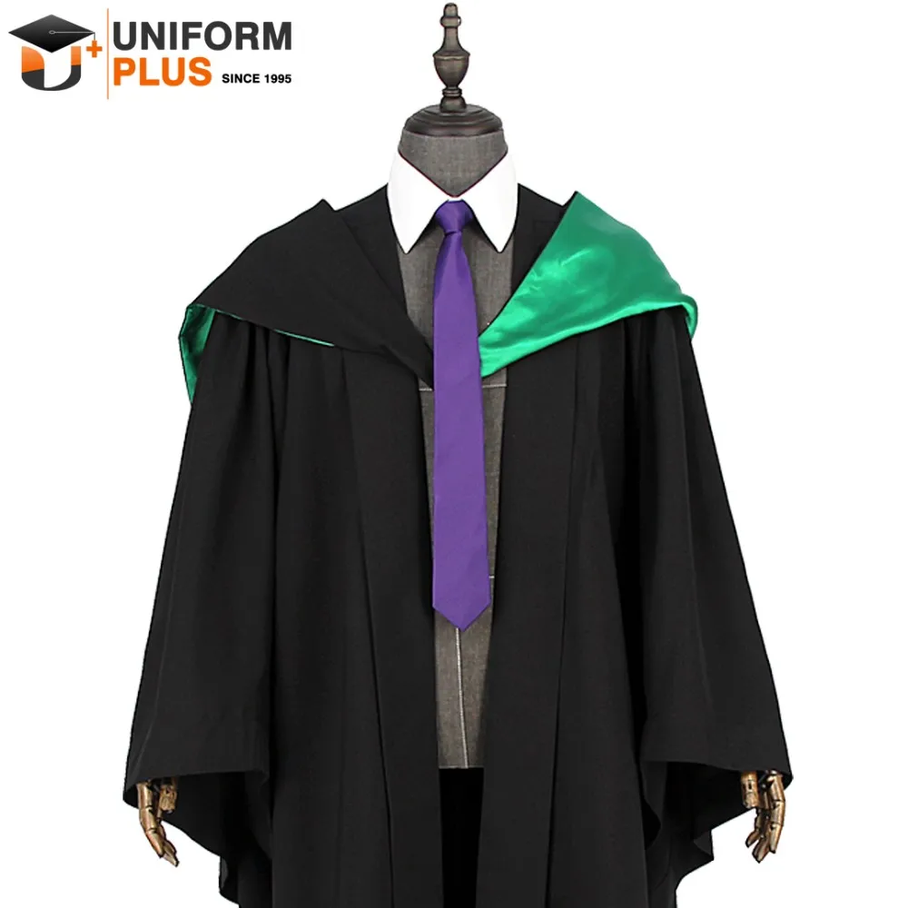 Pleated University Ceremony Graduation Uniforms With Gowns And Green ...