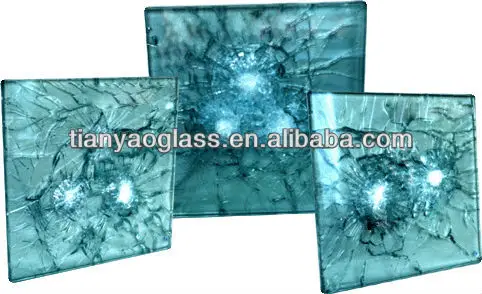 High Light Transmittance Safety Bulletproof Glass for Bank Counter