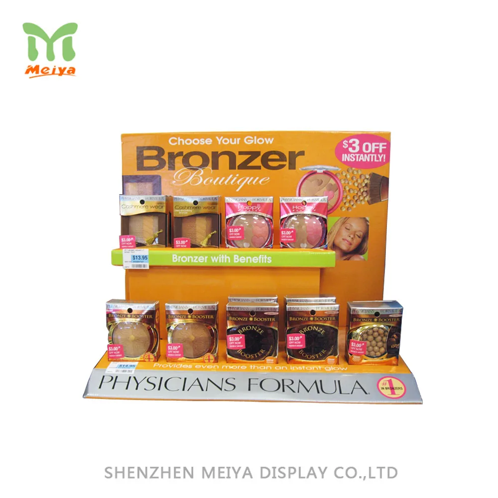 CMYK Printing Paper Floor Hook cosmetic display cabinet for Cosmetic Display