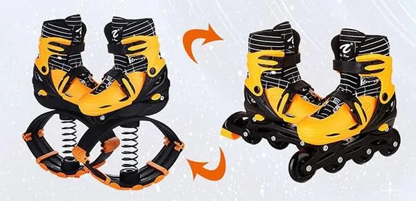 Different Colors Jumping Bounce Shoe for Kids OEM Boys 2 in 1. Bounce SHOES. HD-FY01 Rubber. 80 Kg. CN;ZHE Inline Skates. Mesh.