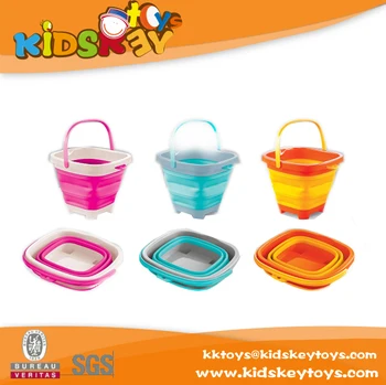 Kids Beach Buckets Folding Bucket Silicone Small Kids Beach Buckets Folding Bucket Silicone Small