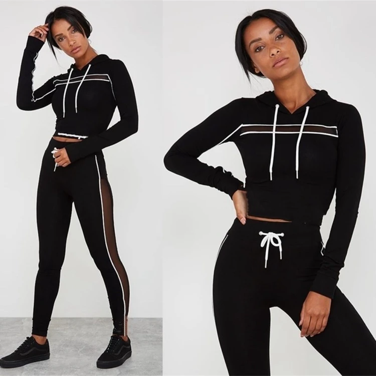 black hoodie tracksuit womens