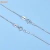 SLand Jewelry factory wholesale nickel free 925 Sterling Silver Box Chain Necklace With Crimp Tube End for DIY charm pendant