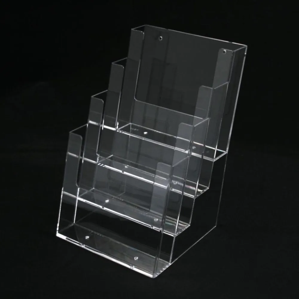 Customized 4 Tiered A4 A5 Acrylic Brochure Holder Brochure Stand Buy