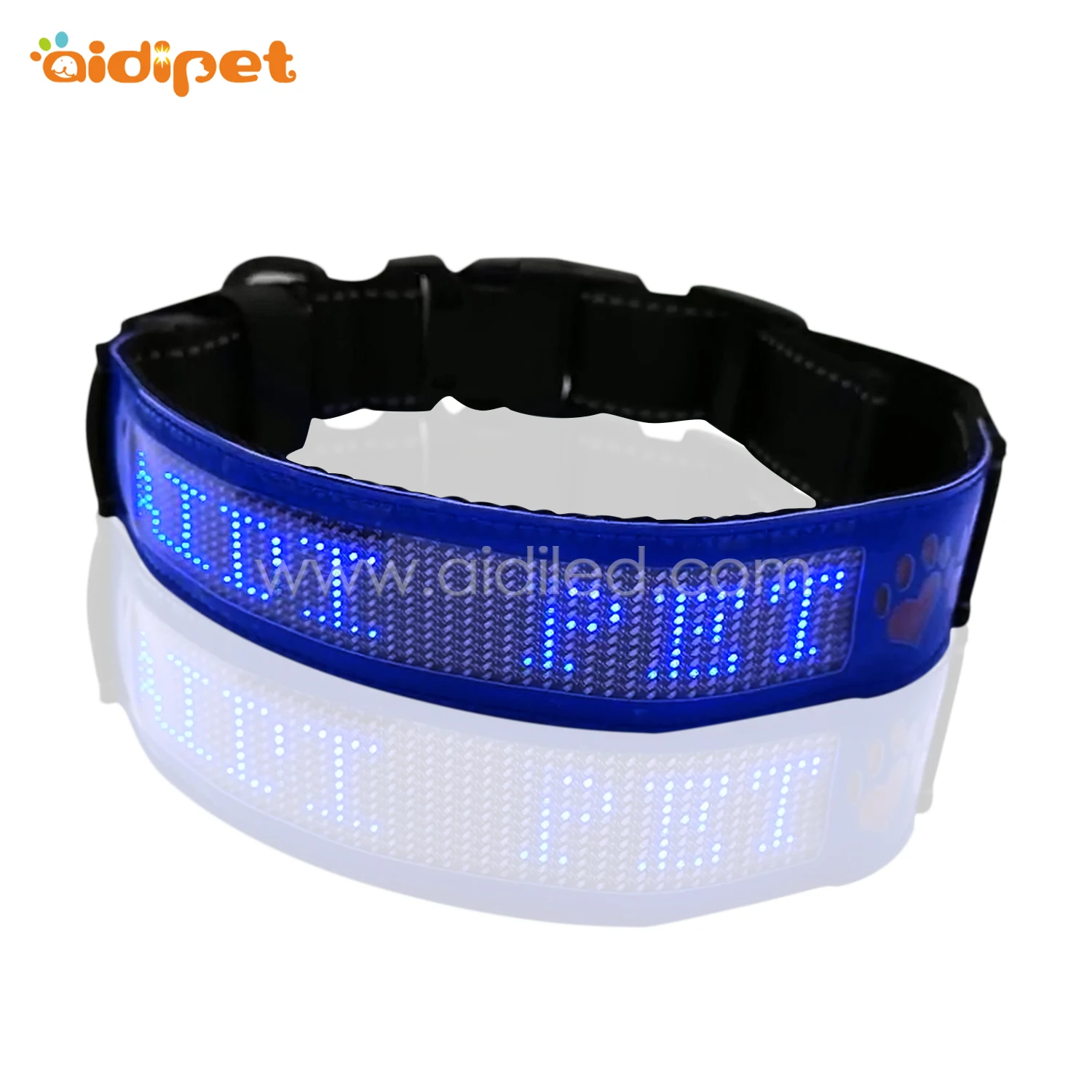 APP Controlled Led Smart Dog Collar Bluetooth Connection Led Screen Showing Words Collars for Dogs