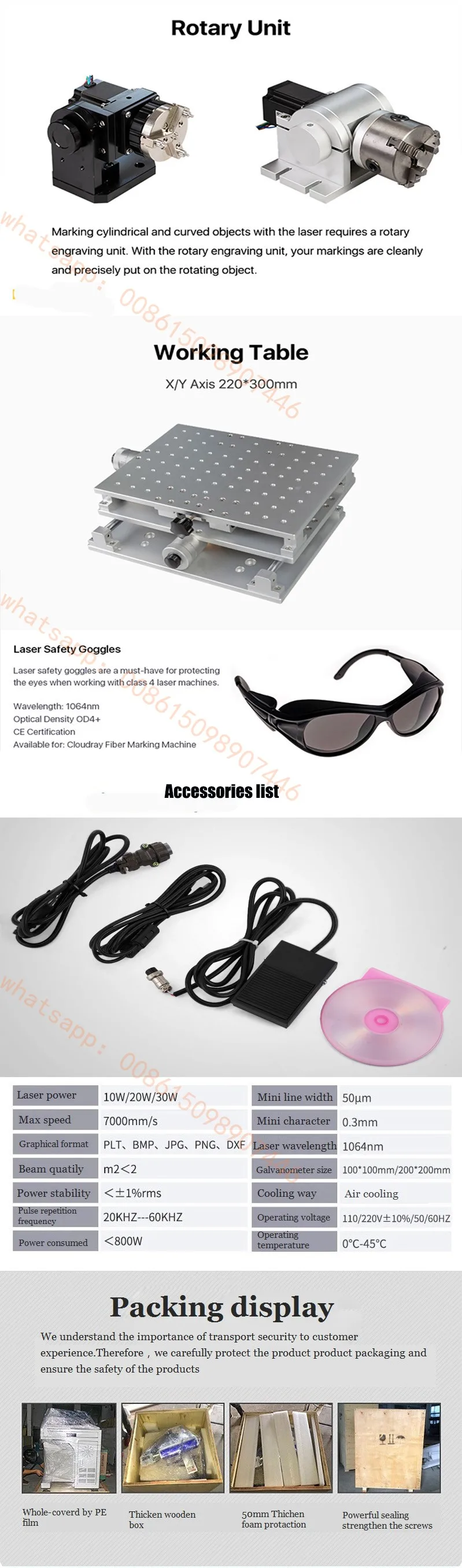 Fiber laser marking machine for metal 