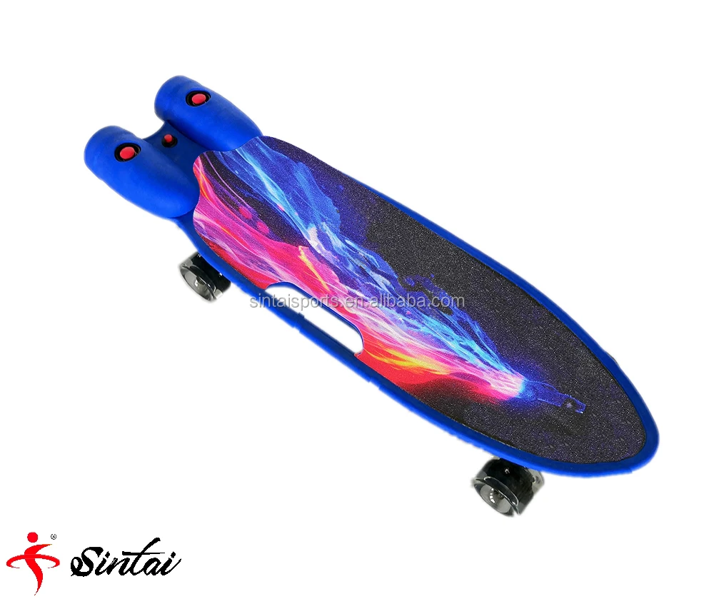 Steam Fire Skateboard with Griptape and Music