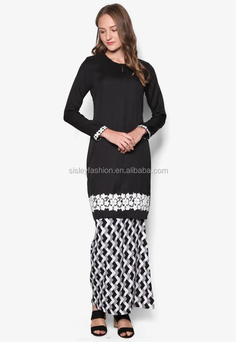 2017 New Design Baju Kurung Wholesale Islamic Clothing Baju Kurung