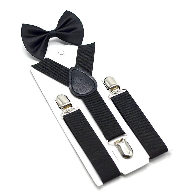 Boys Braces Y Shape Wide 2.5 cm with 3 Strong Clips Can be Combined with Bow Tie Plain Colours axy HTK25-1 Childrens 
