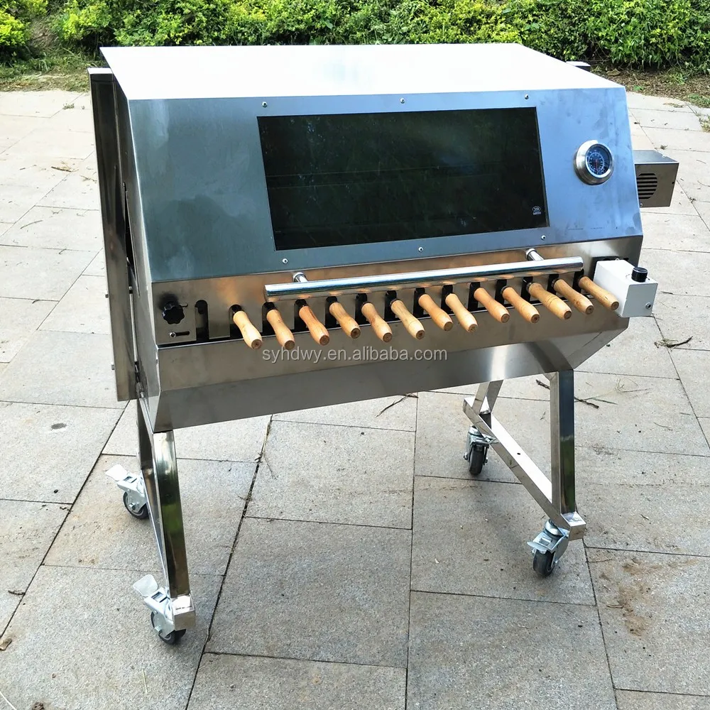 Rotating Bbq Skewer All Stainless Steel Lamb Rotisseries Bbq Grill Spit