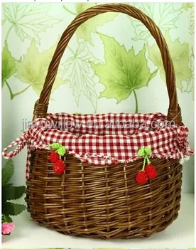 Wicker Gift Fruit Basket Empty Gift Basket Decorations Wholesale