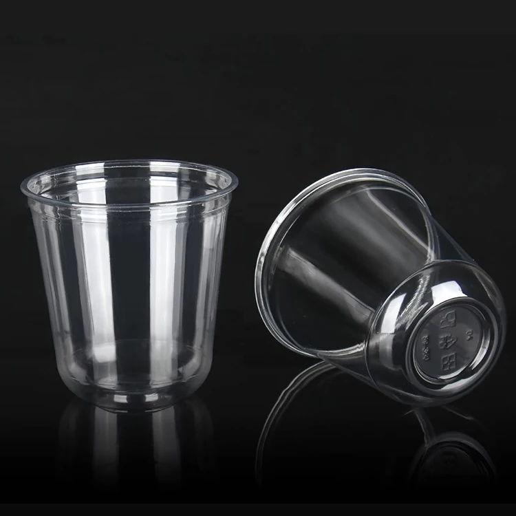 Biodegradable Pla Clear U Shape Cup 360ml Plastic Pet Disposable Round