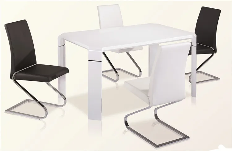 Modern Metal Chrome Dining Chair PU Leather