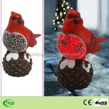 Polyrésine Rouge Cardinal Oiseau Solaire Pour La Décoration De Noël Buy Motifs De Mosaïque Doiseauxlumières Solaires Doiseauxoiseaux En