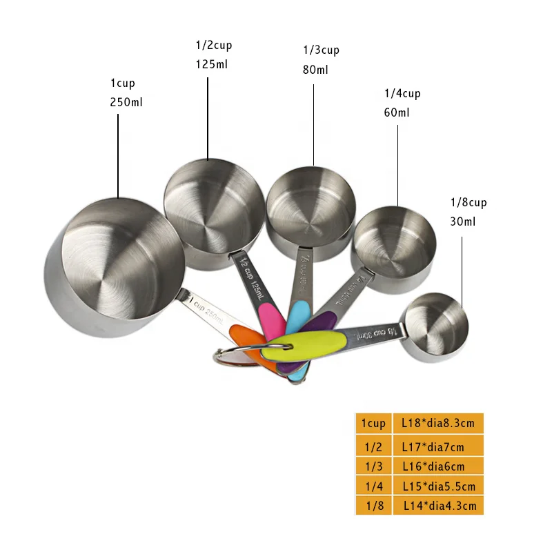 Amazon 2019 10pcs Stainless Steel Measuring Cups and Spoons Set/Baking Measuring Cups