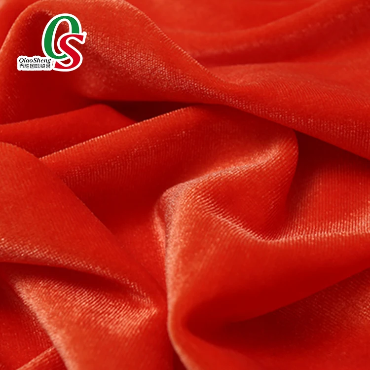 Polyester Royal Korean Ks Polyester Velvet Fabric,Crushed Warp Knitted