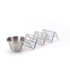 wholesale kinds taco holder stand stainless steel with cup
