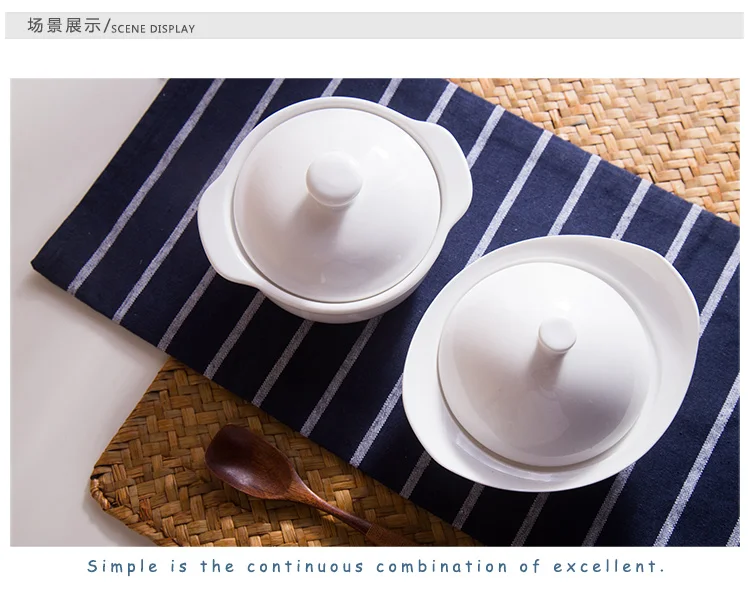 Wholesale Dinnerware White Ceramic Soup Tureen With Lid