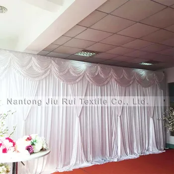 New Arrival Pleating Edge Of Swag Wedding Drape Curtain Wedding Backdrop Wall Stage Decoration View Cheap Wedding Backdrops Jrwedding Product