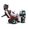 Automatic self loading concrete cement mixer with pump cast iron drum rotated concrete mixer