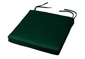 Chair Pad with Ties | 19" x 18" x 2" | Cushion Source | Chair Cushion | Indoor/Outdoor | Sunbrella Forest Green (5446-0000)