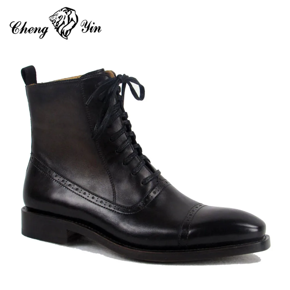 soft black leather booties