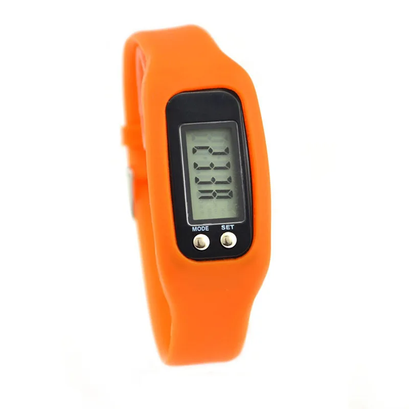 Fitness Simple Step Counter Walking Lcd Led Silicone Sport Wristband