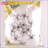 22 x Spiders - 45g Web - Halloween Party Decoration Stretchy White and Black