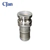 PFA lined camlock E adaptor camlock quick couplings for pipe fitting