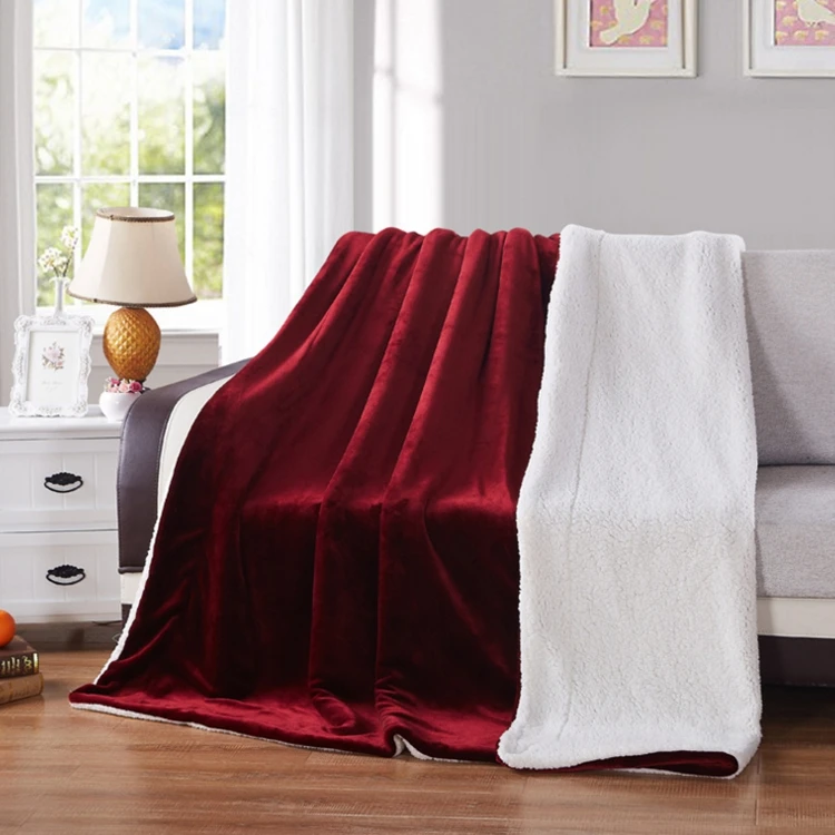 Wholesale Custom Sherpa Blanket And Sherpa Fabric Bonded Sofa Cover