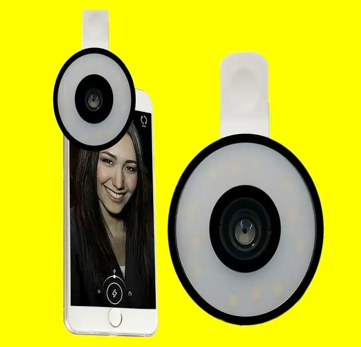 Audio Jack phone Mobile Photograph Fill Light Mobile Phone LED Fill Light External universal wide-angle fish-eye lens phone led