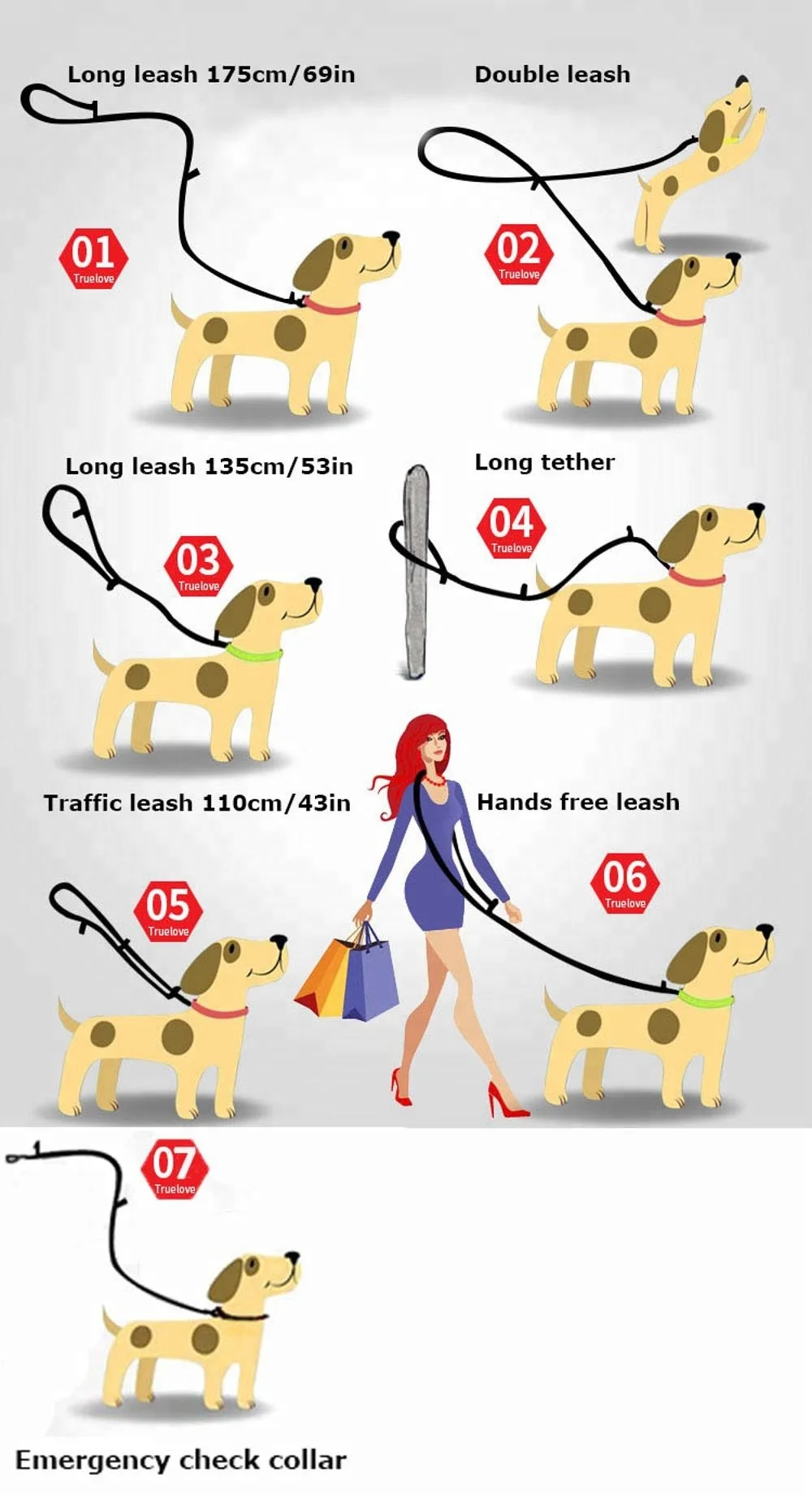 Truelove Multifunction Reflective Buy Bulk Pet Leash Dog For Training