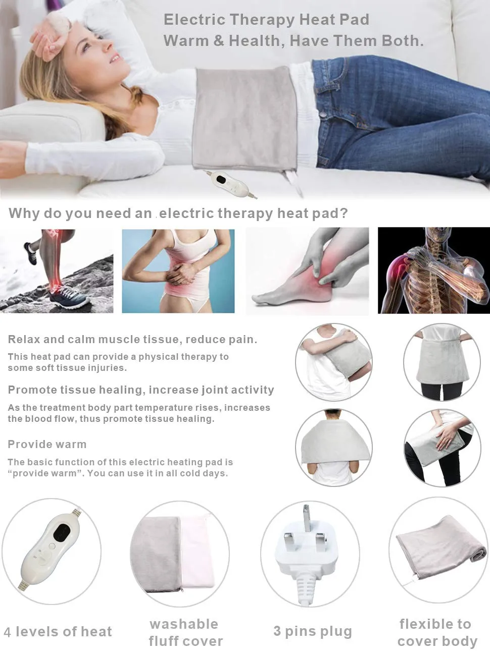 Electric Large Heating Pad Buy Electric Therapy Heat Pad,Electric