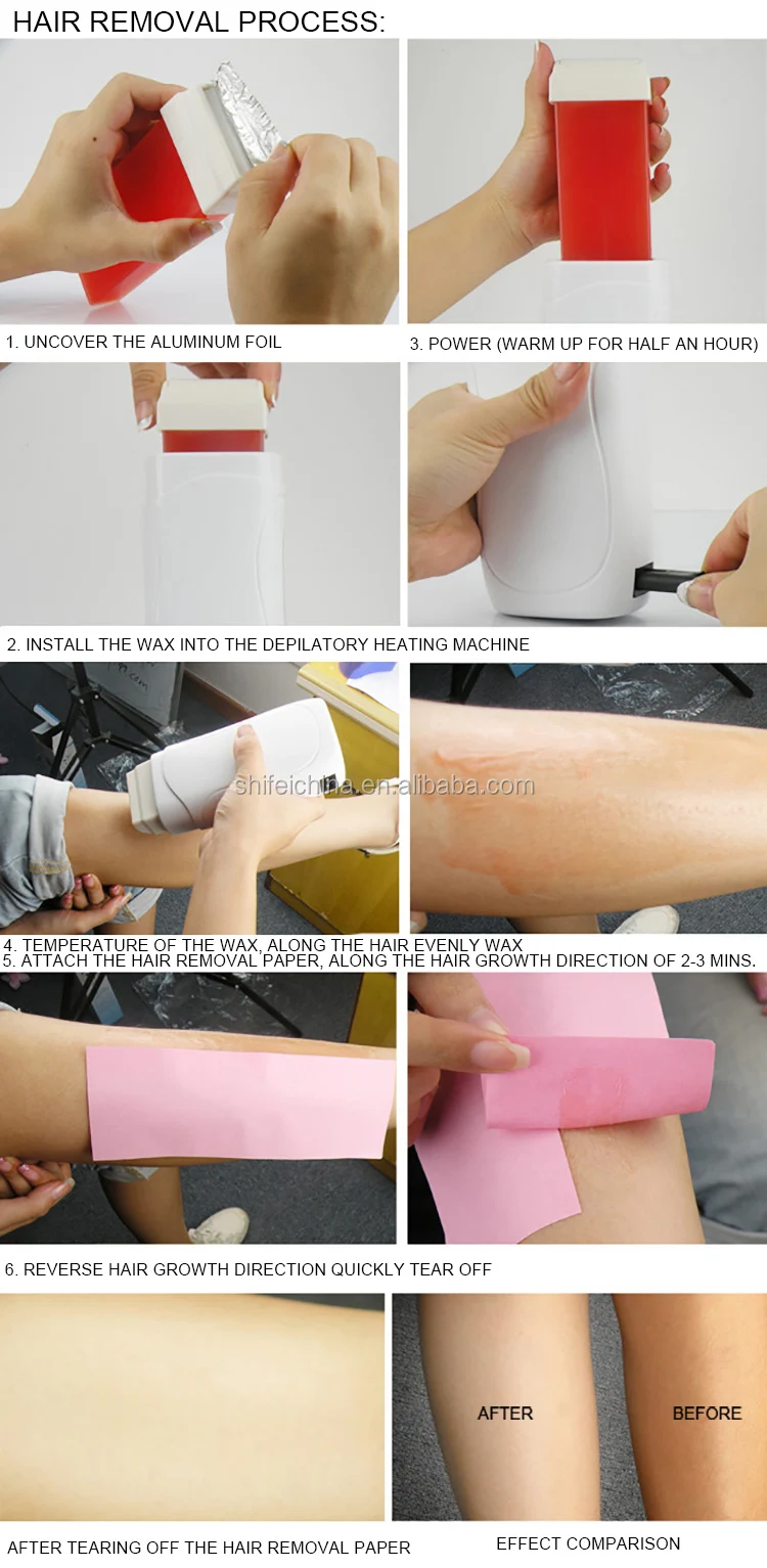 SHIFEI Top Sale factory direct 100ml depilatory hard wax roll-on wax cartridge for hair removal