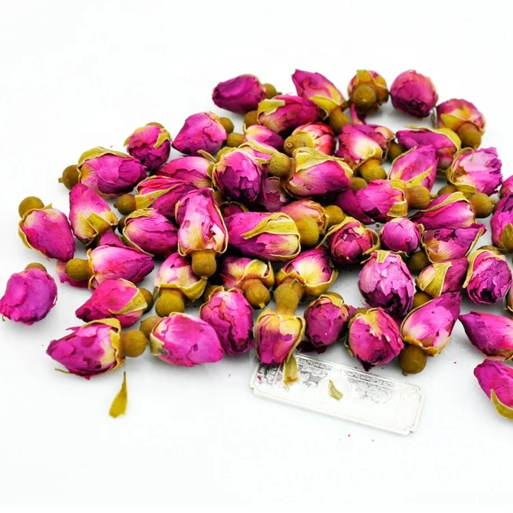 Newly Harvested Dried Pink Rose Buds Pink Rose Flower Herbal Tea - 4uTea | 4uTea.com