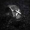 Stainless Steel Wholesale New Pattern Pocket Ring Design Antique finished ring For Men