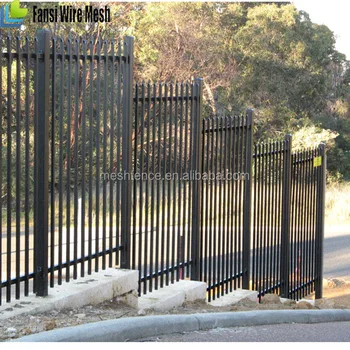 Black Decorative Steel Fence Panels With Arrow Garden