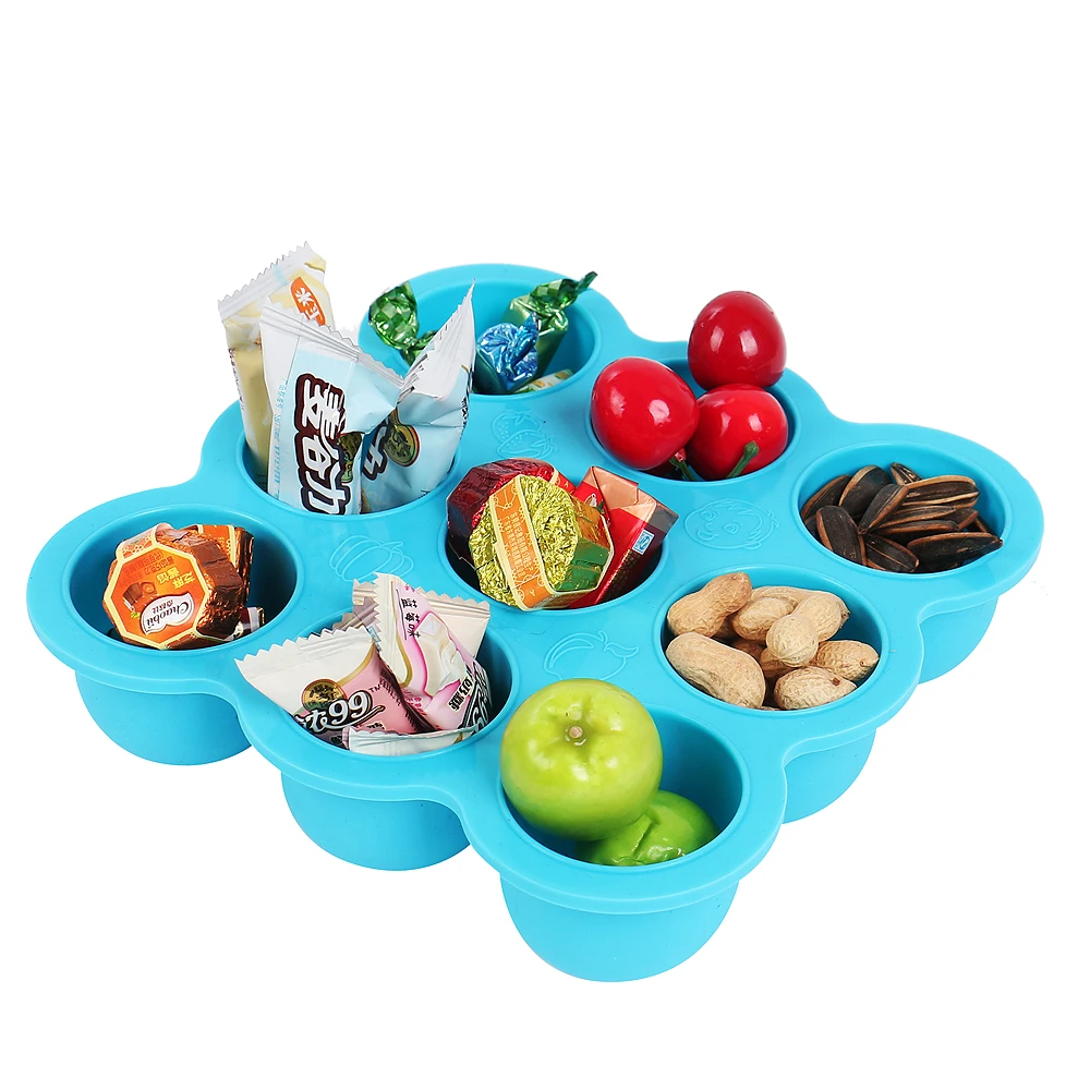 9 Pod Silicone Baby Food Freezer Tray Buy Custome Silicone Ice Cube
