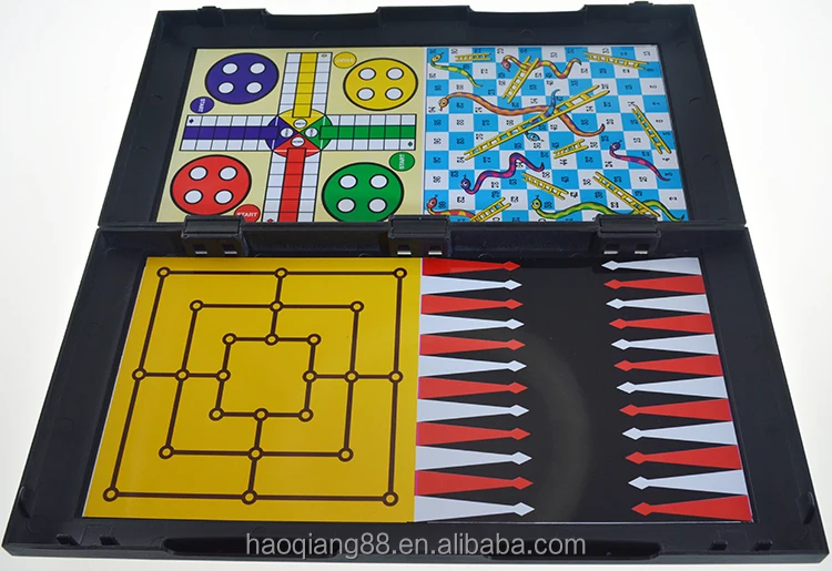 7 In 1 Game On Ludo Nine Men's Morris Snakes & Ladders