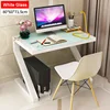 Modern Z Type Toughened Glass Computer Workstation Desk Surface Metal Leg Computer Desk