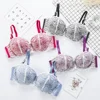 French girl sexy lace padded bra push up bra pant set women lace underwear set wired push-up bra